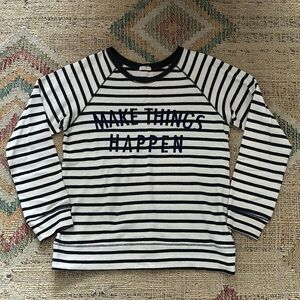 1 Oysho striped sweater/sweatshirt with motivating “Make Things Happen”